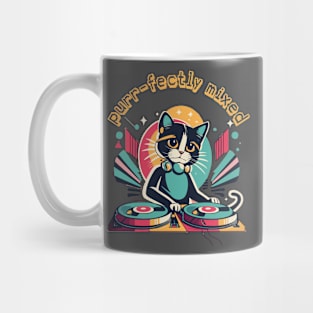 Purrfect Beats: DJ Cat Spinning Feline-Friendly Tunes Mug